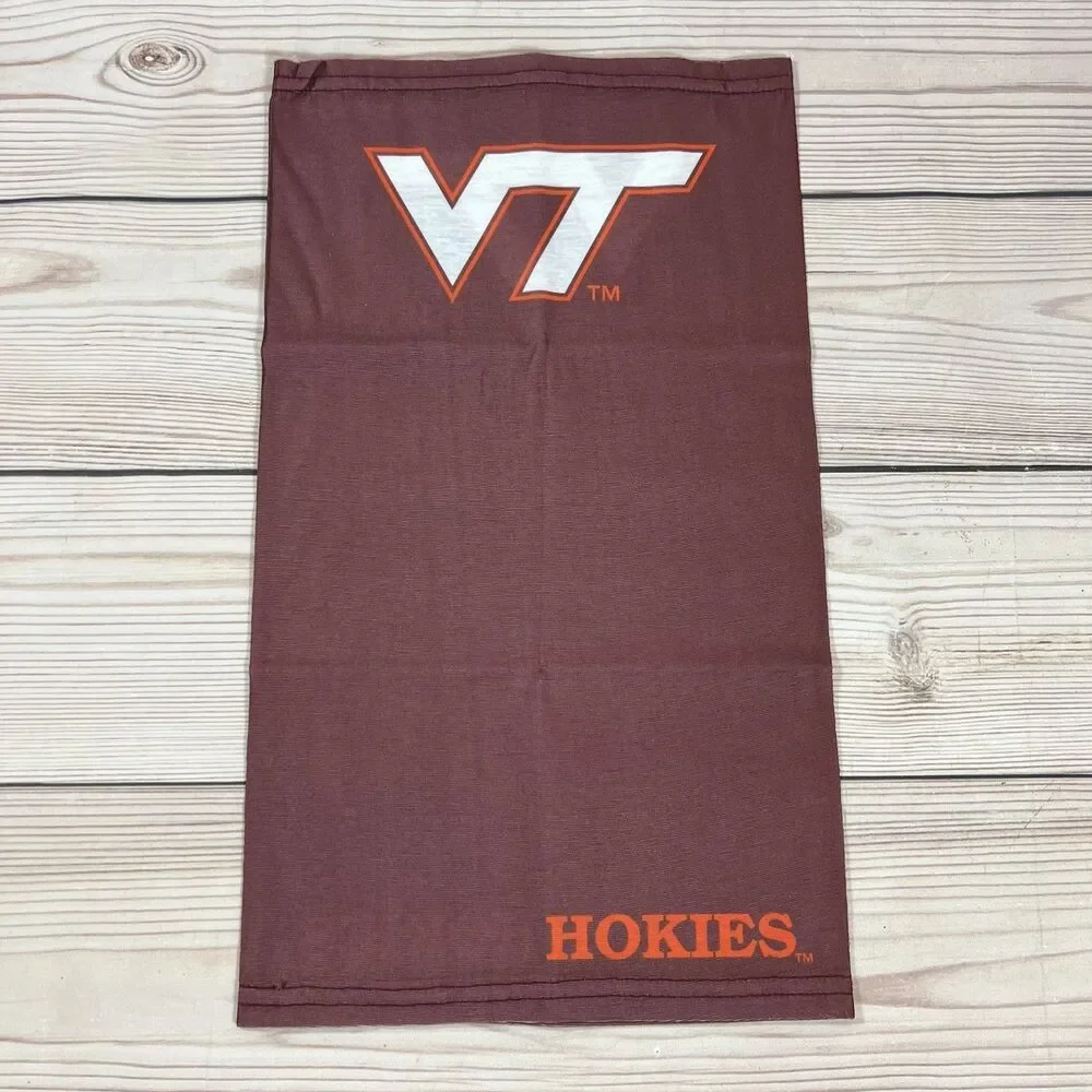 Virginia Tech Hokies Gaiter Big Logo Maroon Scarf Balaclava Neck Cover Face Mask